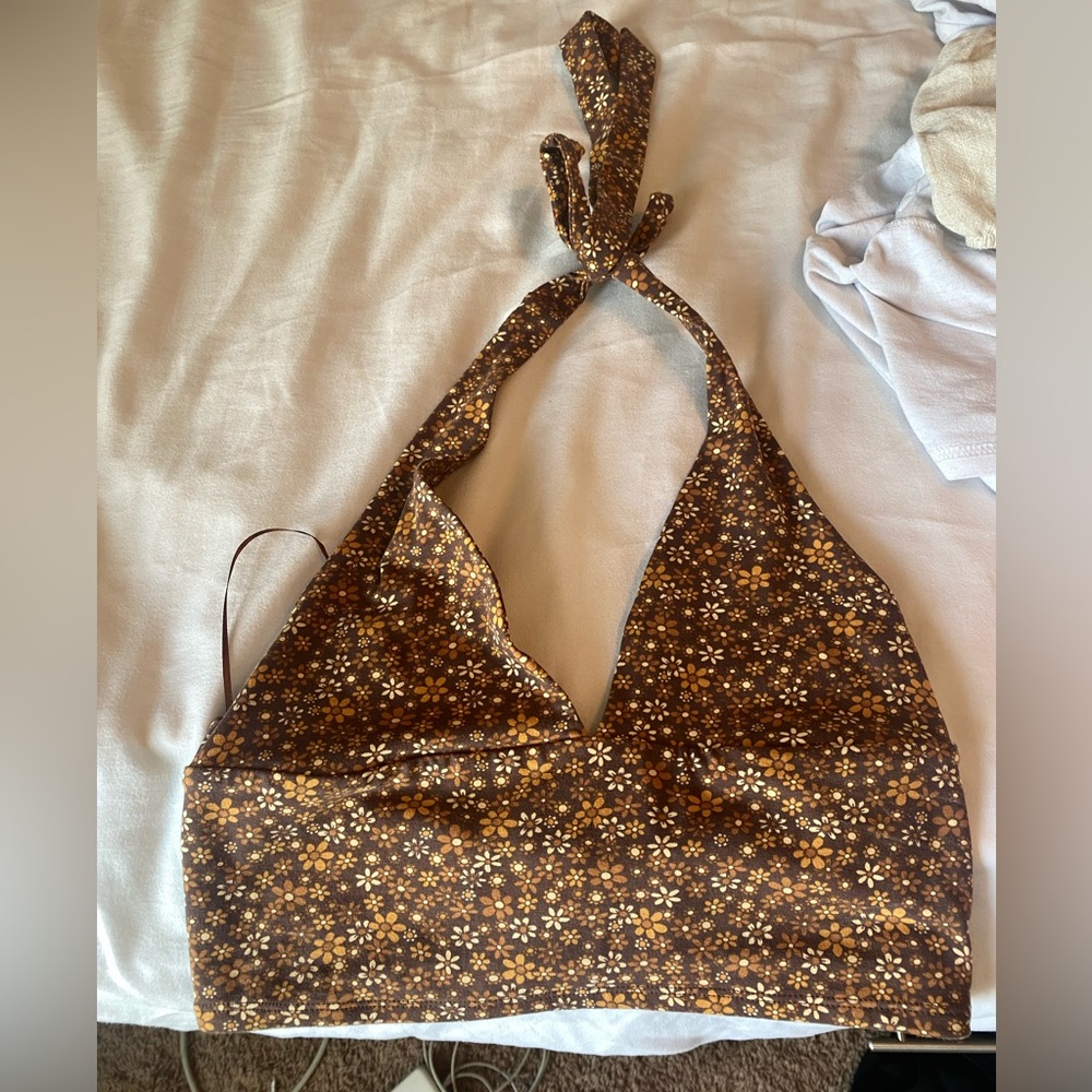 Garage brown flower shirt